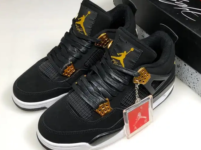 Bmlin Shoes Metallic Royalty Jordan 4 Air 308497-032 Gold-White Black 0625